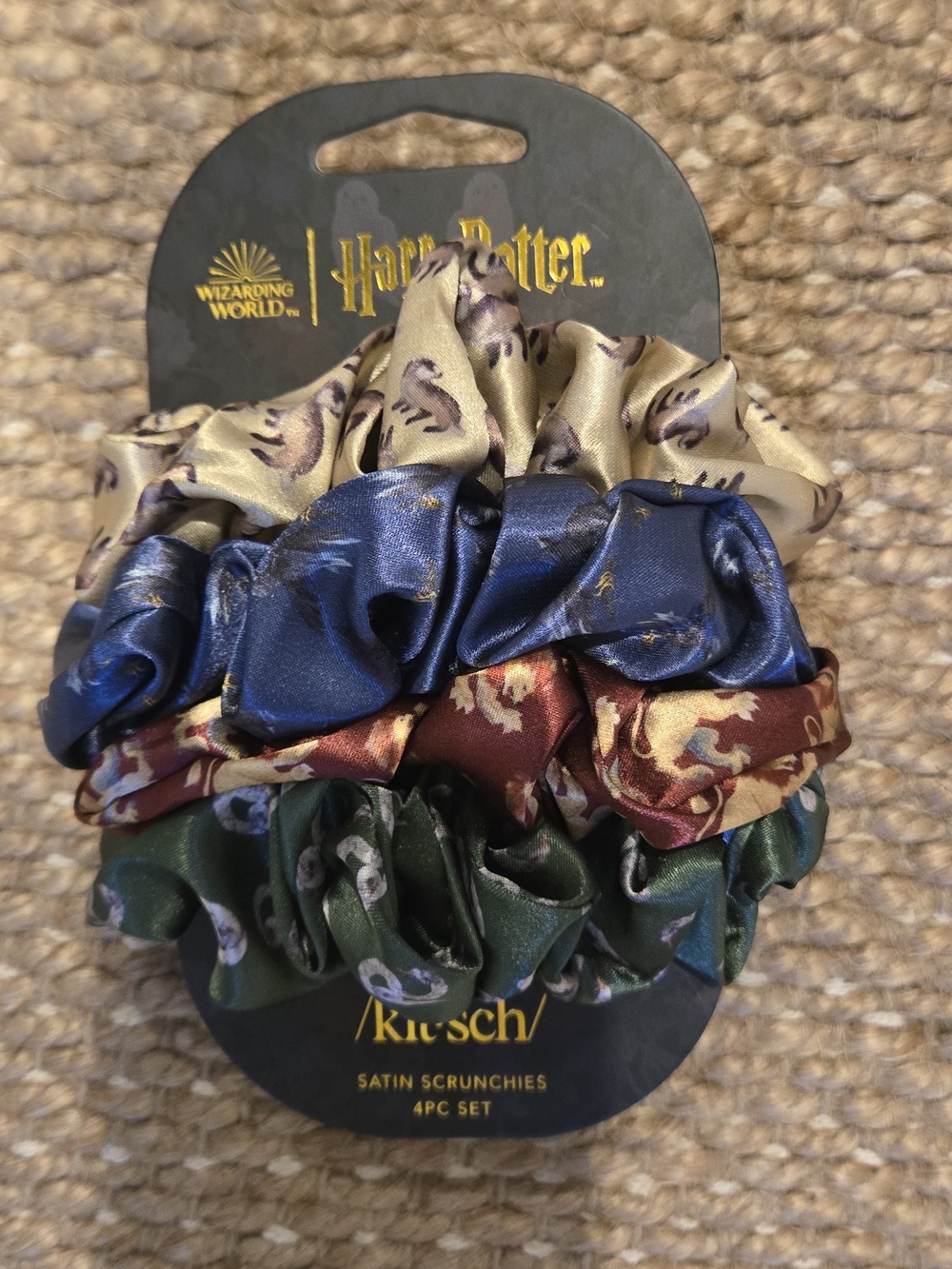 Harry Potter Kitsch Satin Scrunchie Set - Navy, Green, Burgundy, Cream